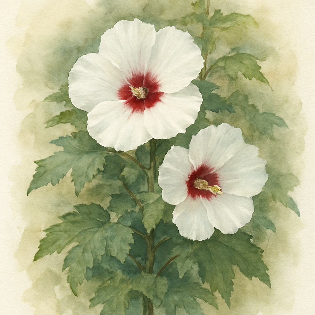 Hibiscus 'Carousel Ghost'