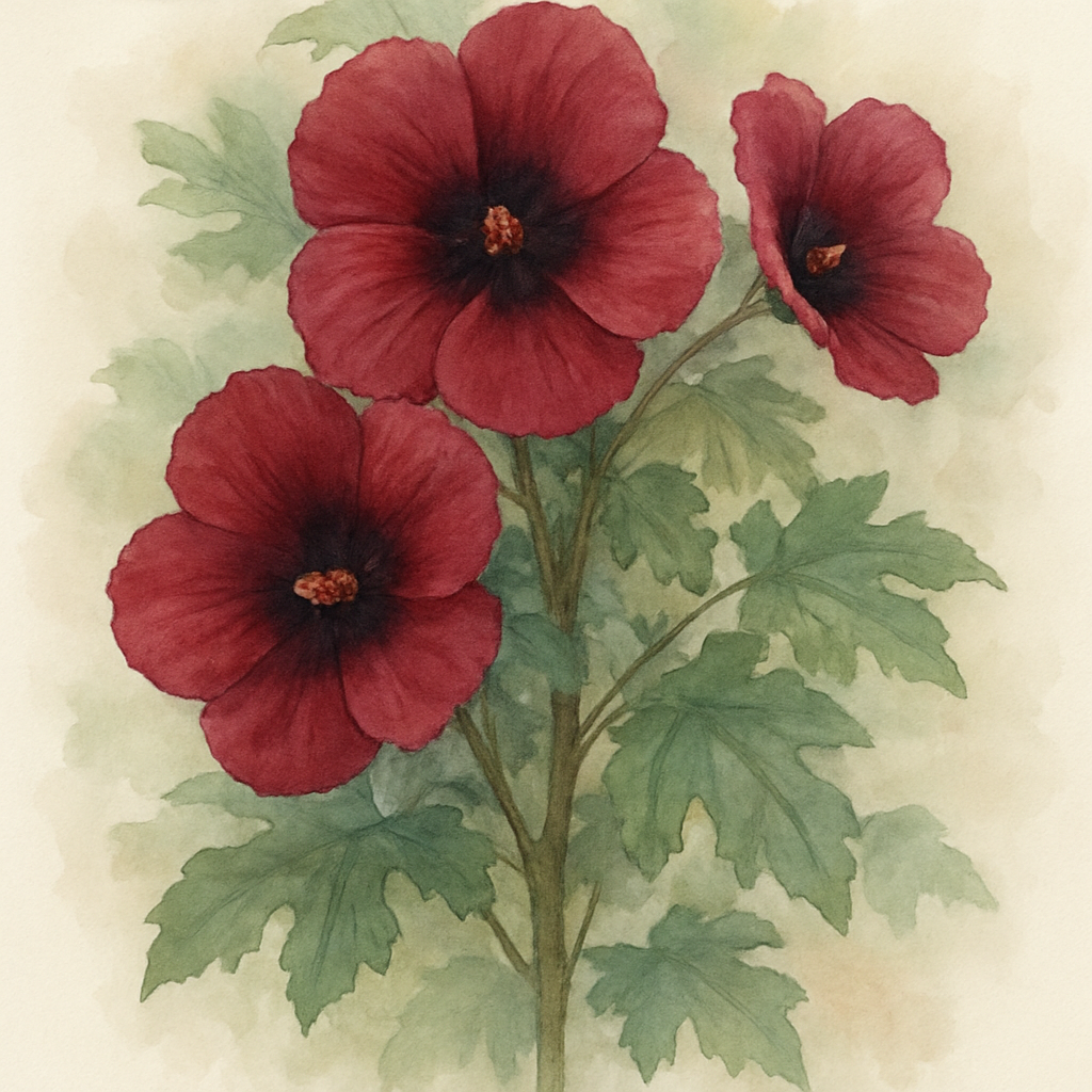 Hibiscus 'Carousel Red Wine'