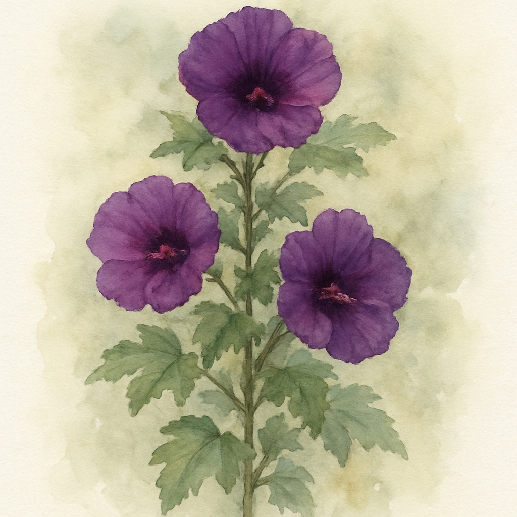 Hibiscus 'Flower Tower Purple'