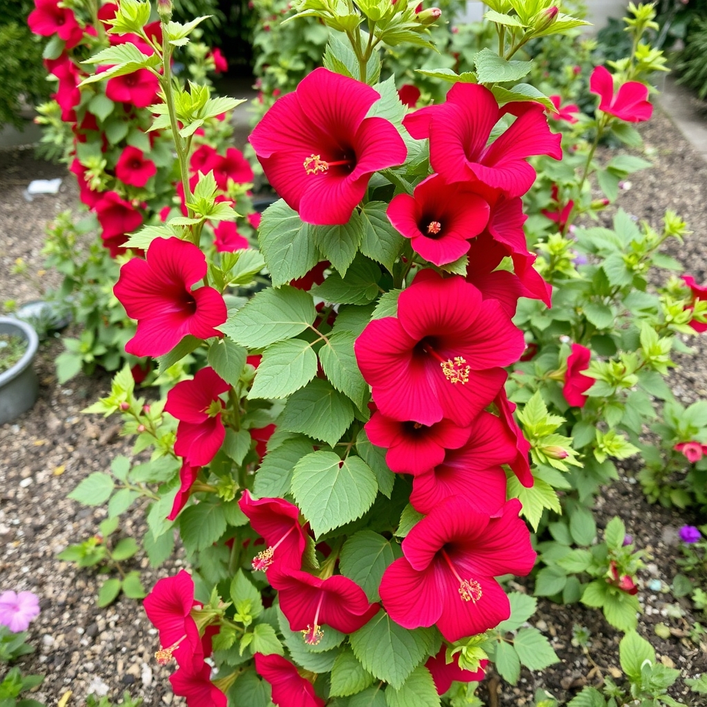 Hibiscus 'Flower Tower Ruby'