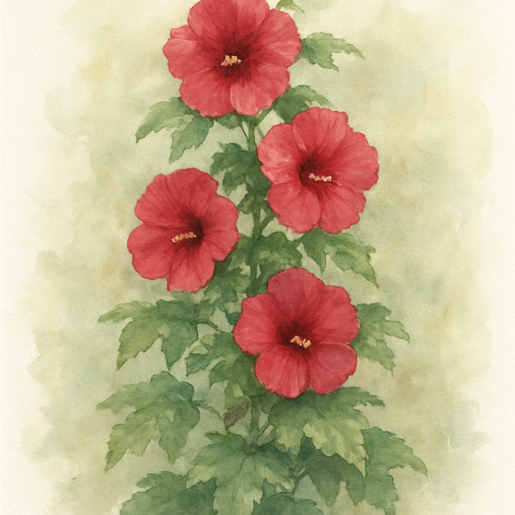 Hibiscus 'Flower Tower Ruby'