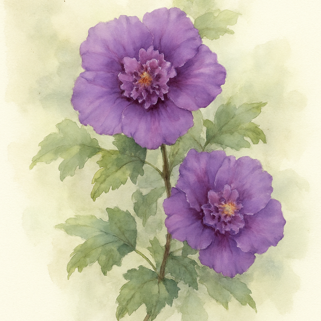 Hibiscus 'Purple Chiffon'