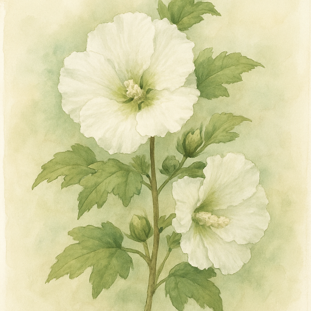 Hibiscus syriacus 'William R. Smith' Shrub