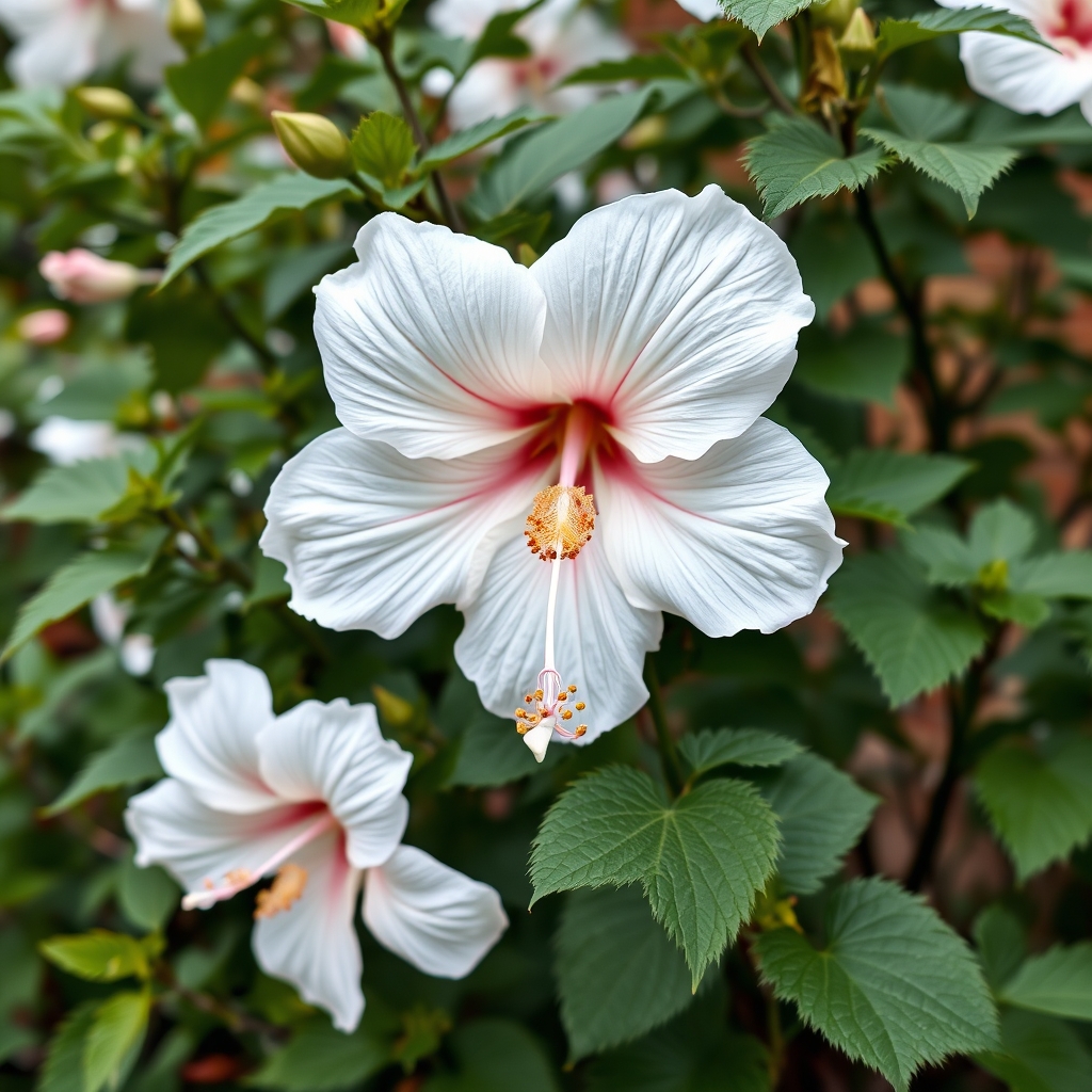 Hibiscus 'White Chiffon'