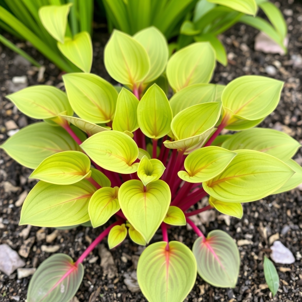 Hosta 'Rhubarb and Lime'