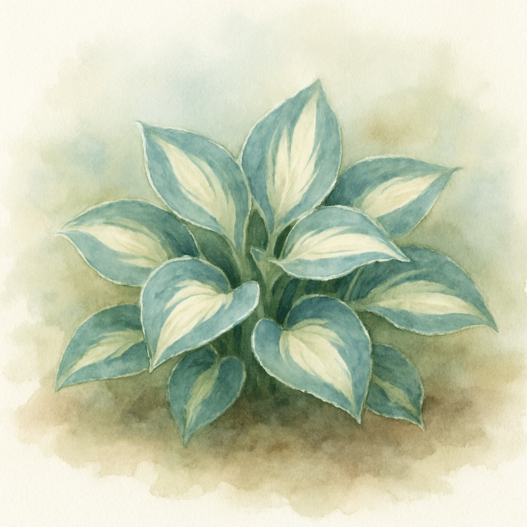 Hosta 'Rosedale Glacier Ice'