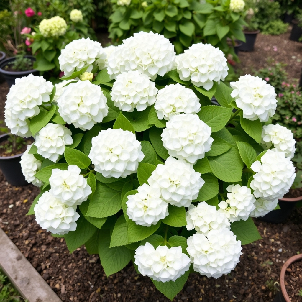 Hydrangea Arborescens Annabelle Potted Hedging ..