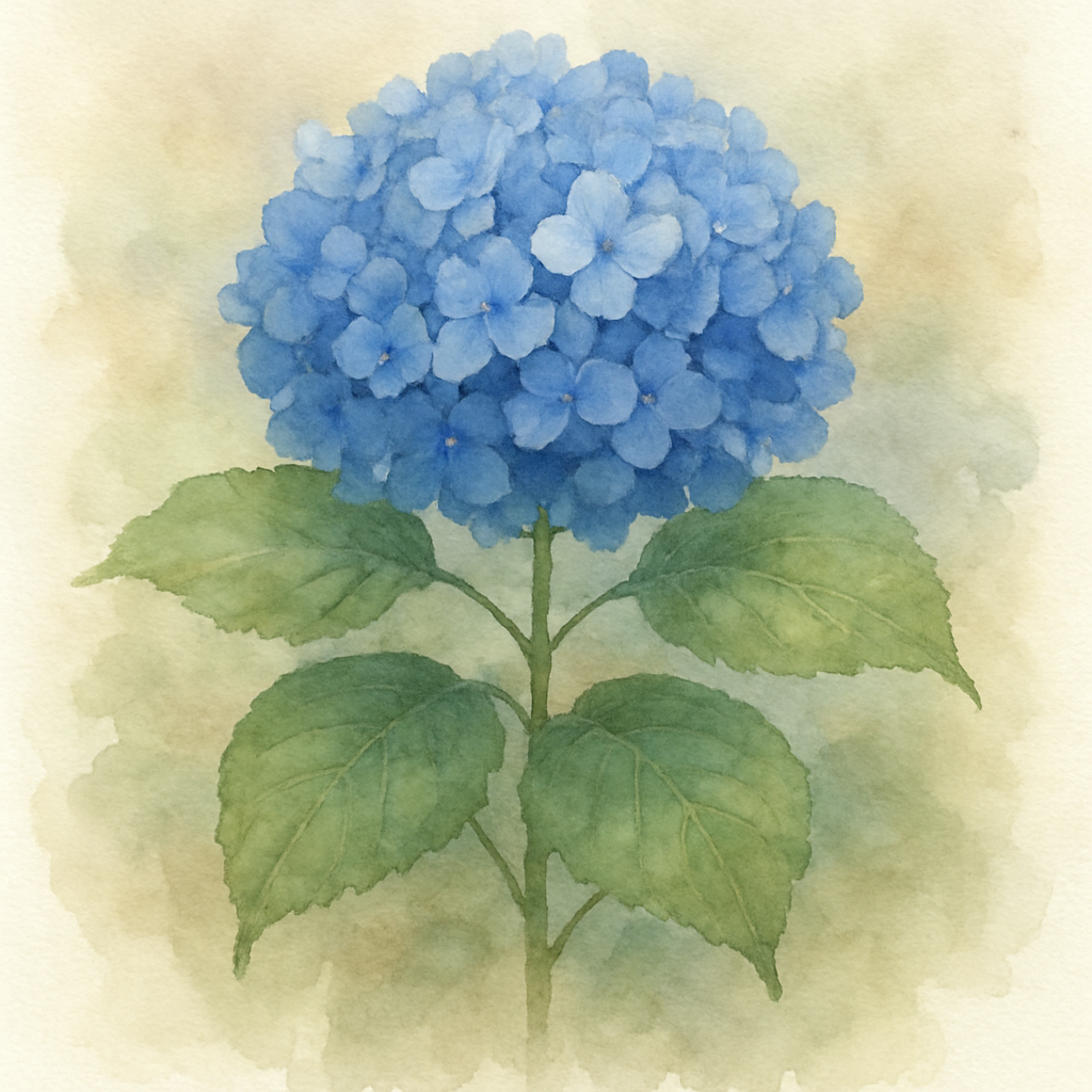Hydrangea Blue in Stunning Garden Flowering Shrub