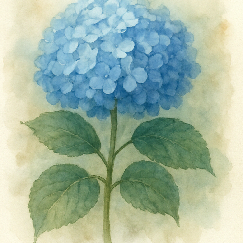 Hydrangea 'Blue Mophead'