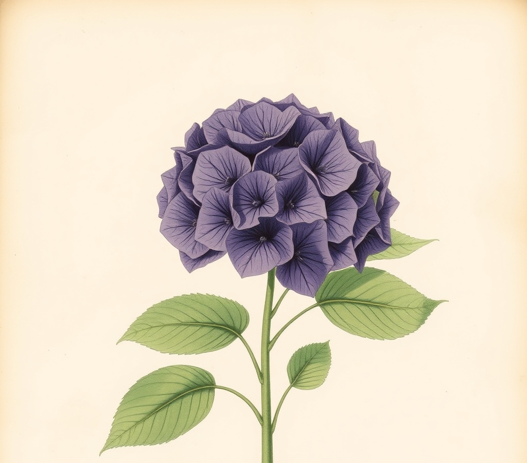 Hydrangea macrophylla ‘Teller Dark Angel Purple’