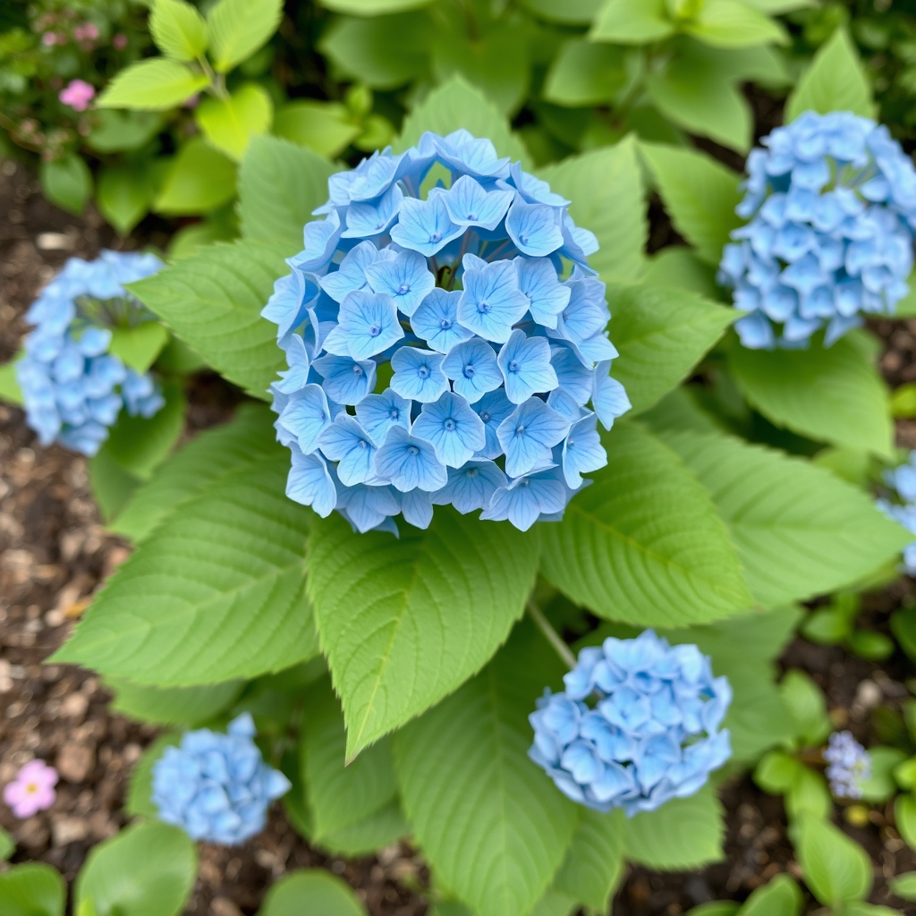 Hydrangea Macrophylla Blue in Stunning Summer Flowering Shrub