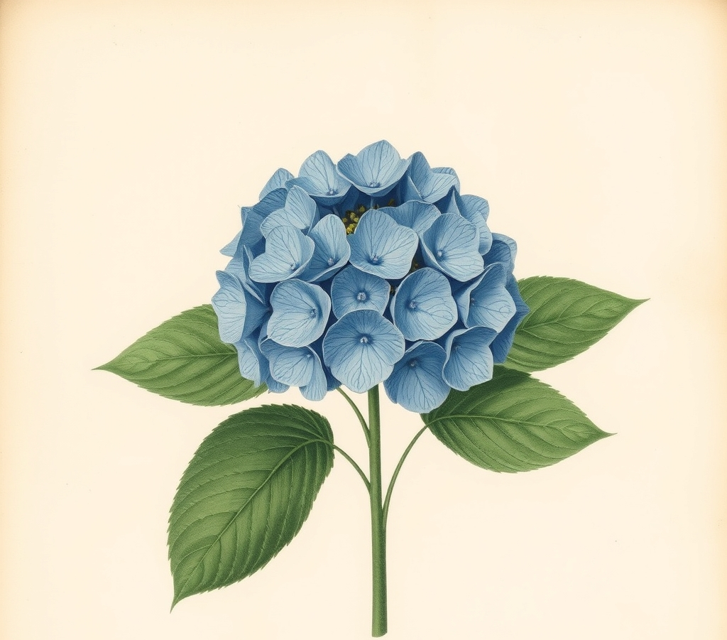 Hydrangea macrophylla 'Forever and Ever Hortbux Blue'