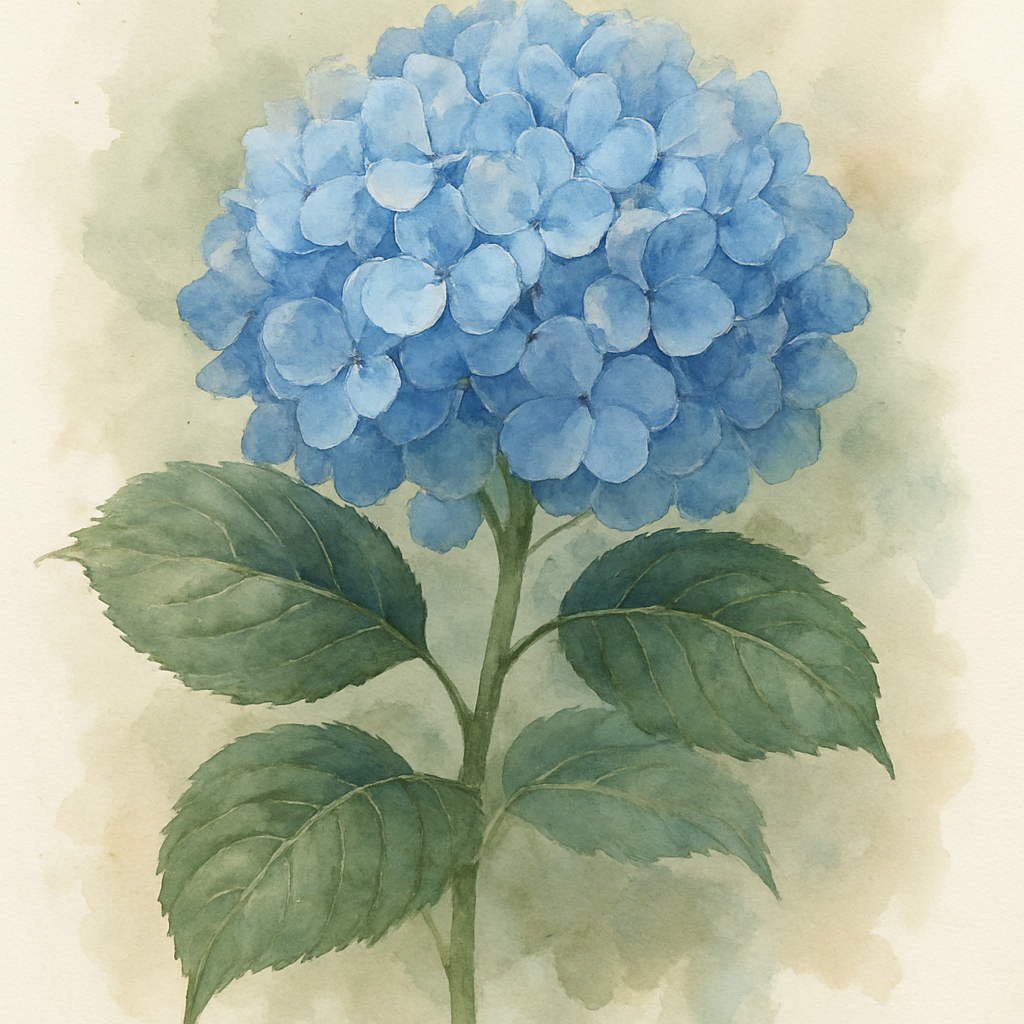 Hydrangea macrophylla 'Forever and Ever Hortbux Blue'