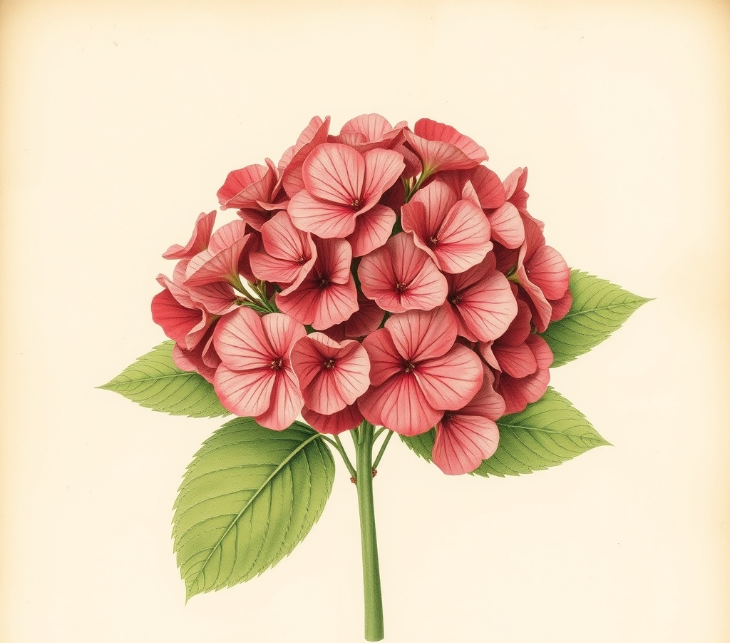 Hydrangea macrophylla 'Rembrandt Rosso Glory'