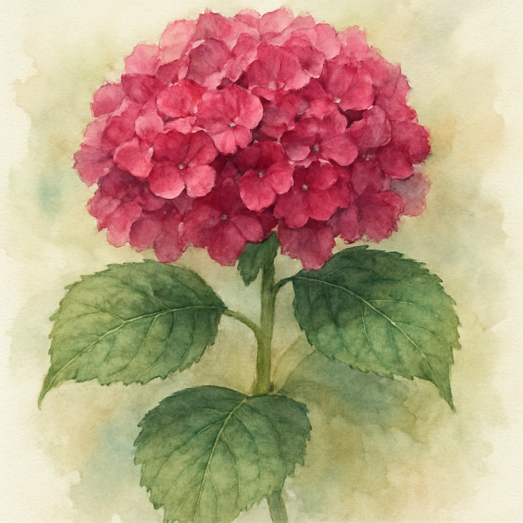 Hydrangea macrophylla 'Rembrandt Rosso Glory'