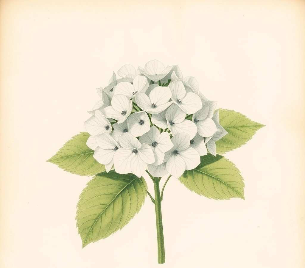 Hydrangea macrophylla 'Runaway Bride'