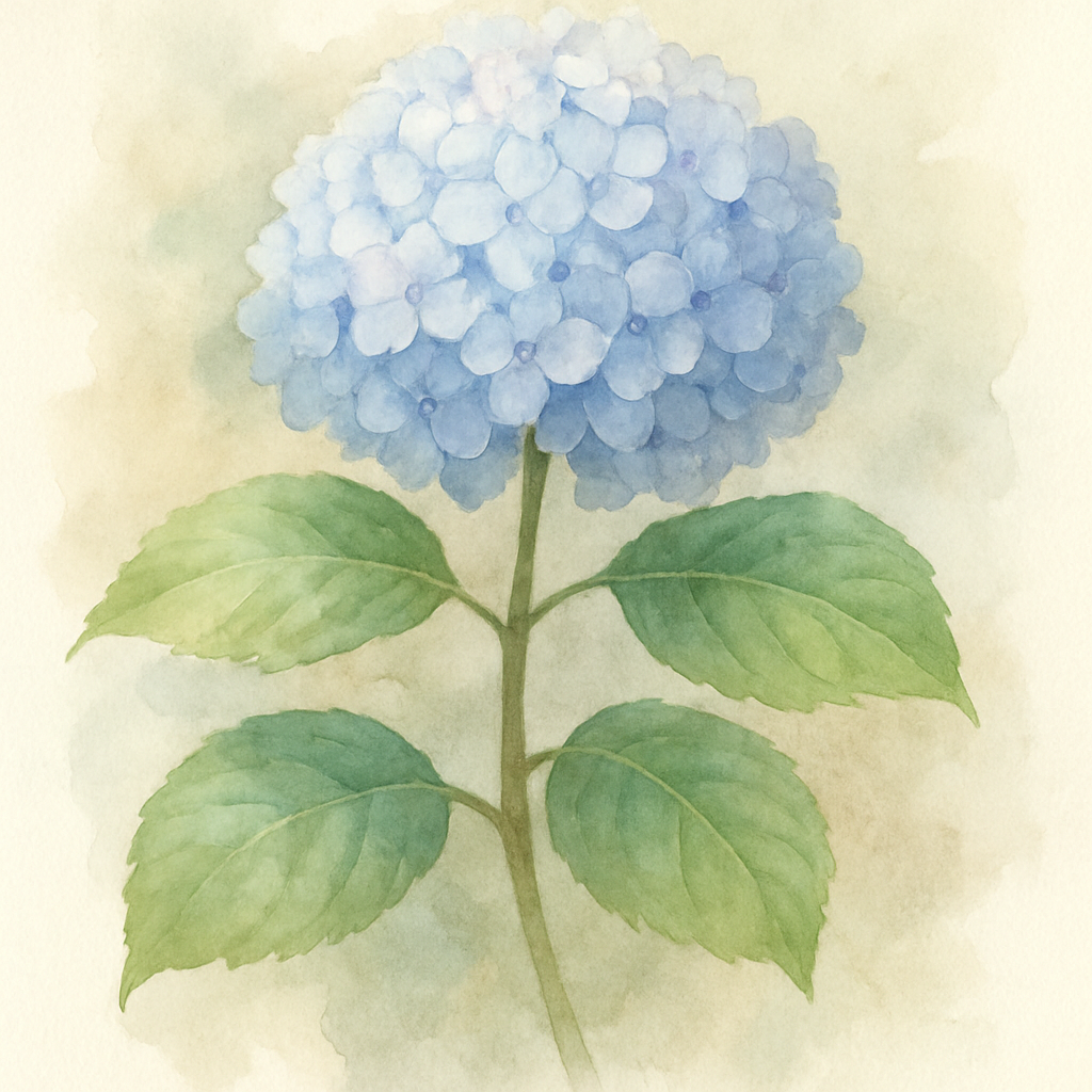 Hydrangea macrophylla 'Soeur Thérèse' Mophead Hydrangea