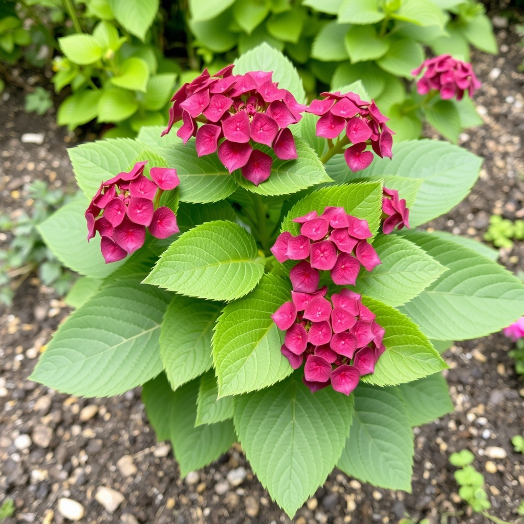Hydrangea Mophead Red