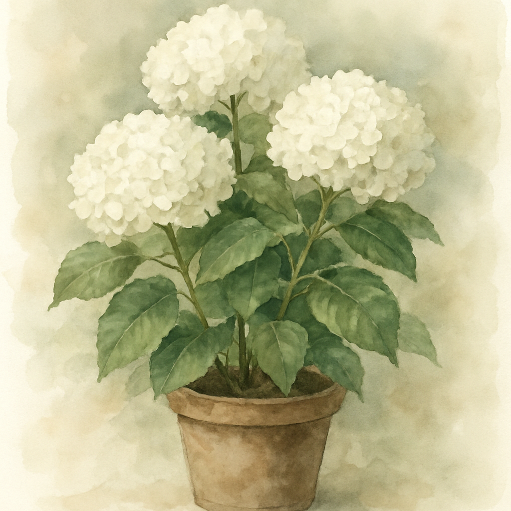 Hydrangea 'Mophead White'