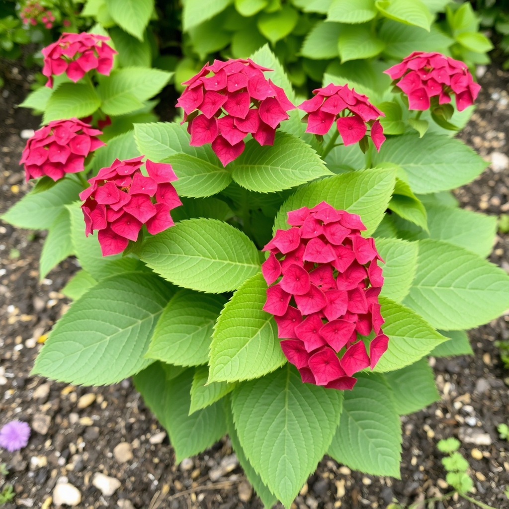 Hydrangea Red in – Vibrant Summer Flowering Garden Shrub