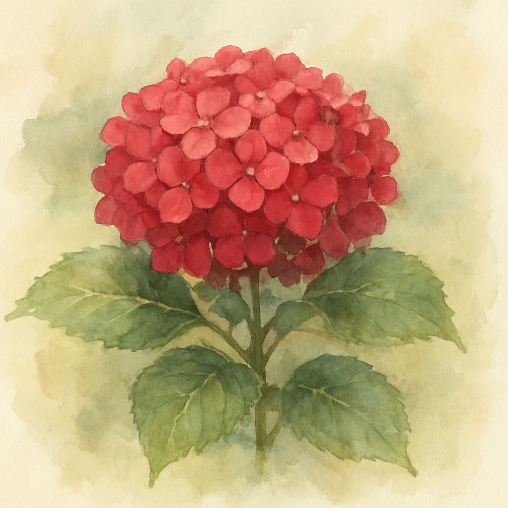 Hydrangea Red in – Vibrant Summer Flowering Garden Shrub