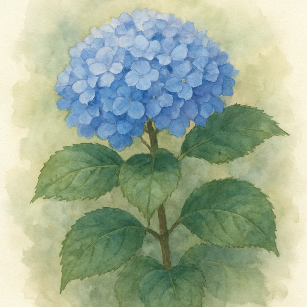 Hydrangea serrata 'Bluebird' Mountain Hydrangea