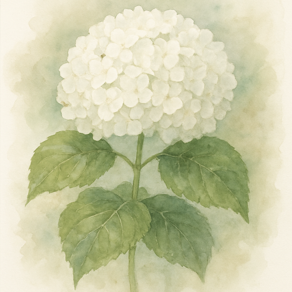 Hydrangea 'White Mophead'
