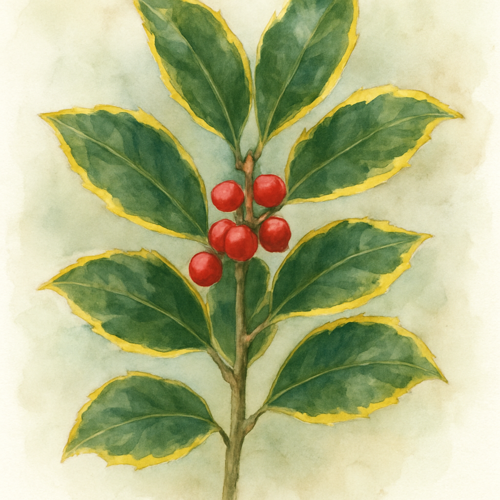 Ilex × altaclerensis Golden King