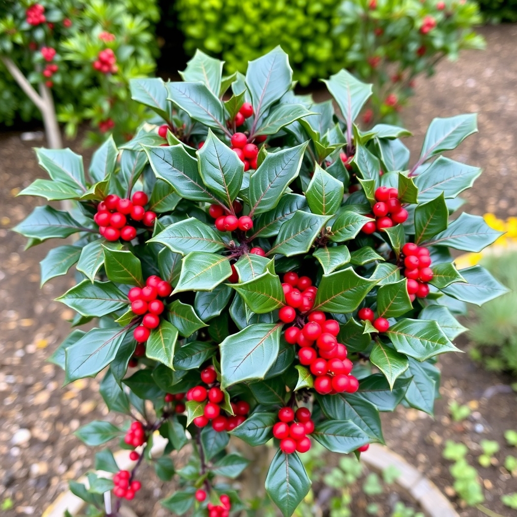Ilex meserveae Blue Maid Topiary