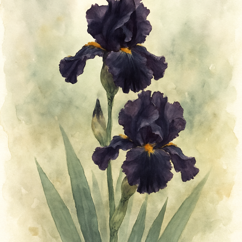 Bearded Iris ‘Obsidian’