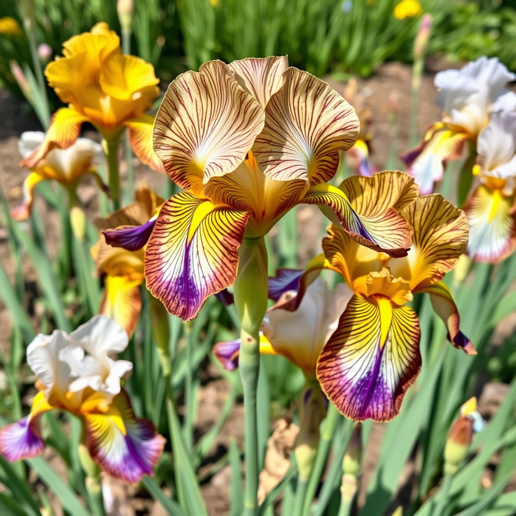 Dutch Iris ‘Tiger Mixed’