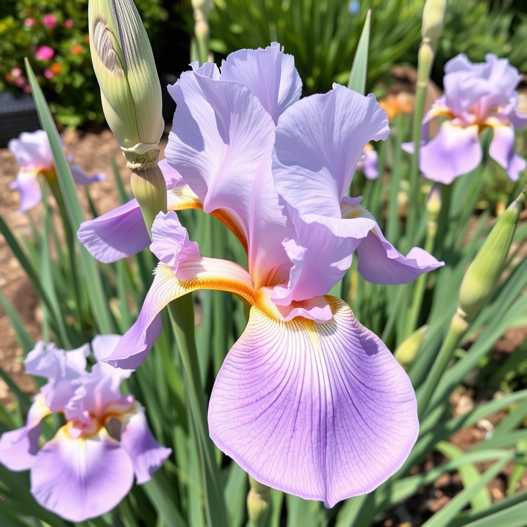 Iris ensata ‘Lady in Waiting’
