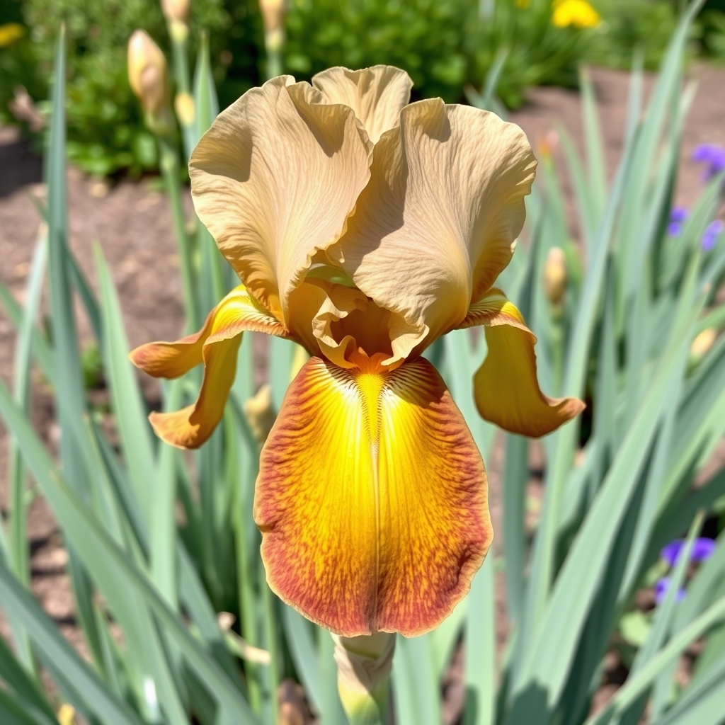 Iris germanica Benton Olive