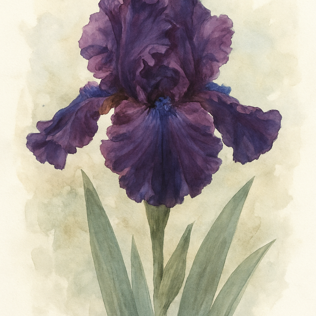 Iris germanica Dusky Challenger