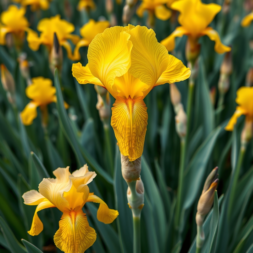 Iris germanica Pure as Gold