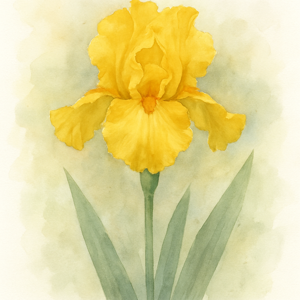 Iris germanica Pure as Gold