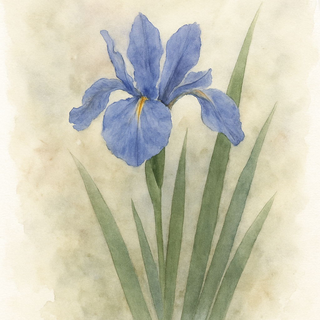 Iris laevigata (blue) (Rabbit ear Iris, Japanese water Iris)