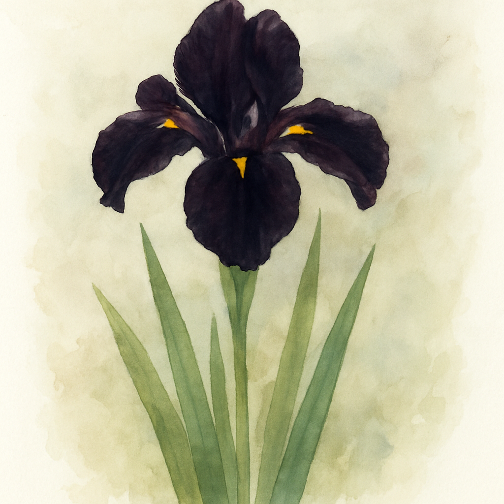Iris louisiana Black Gamecock