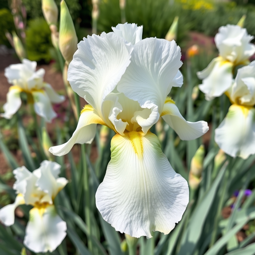 Iris Mint Glazed (D8 H7cm)