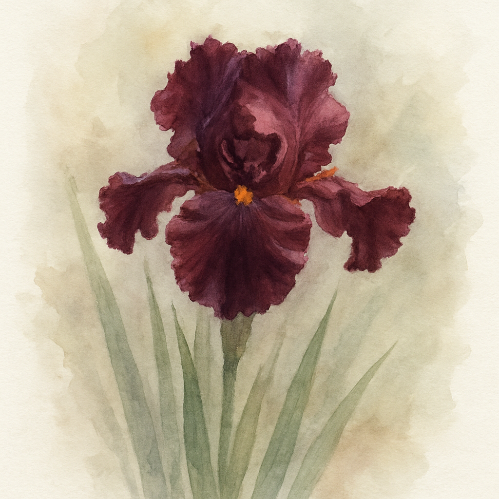 Iris sibirica Ruffled Velvet