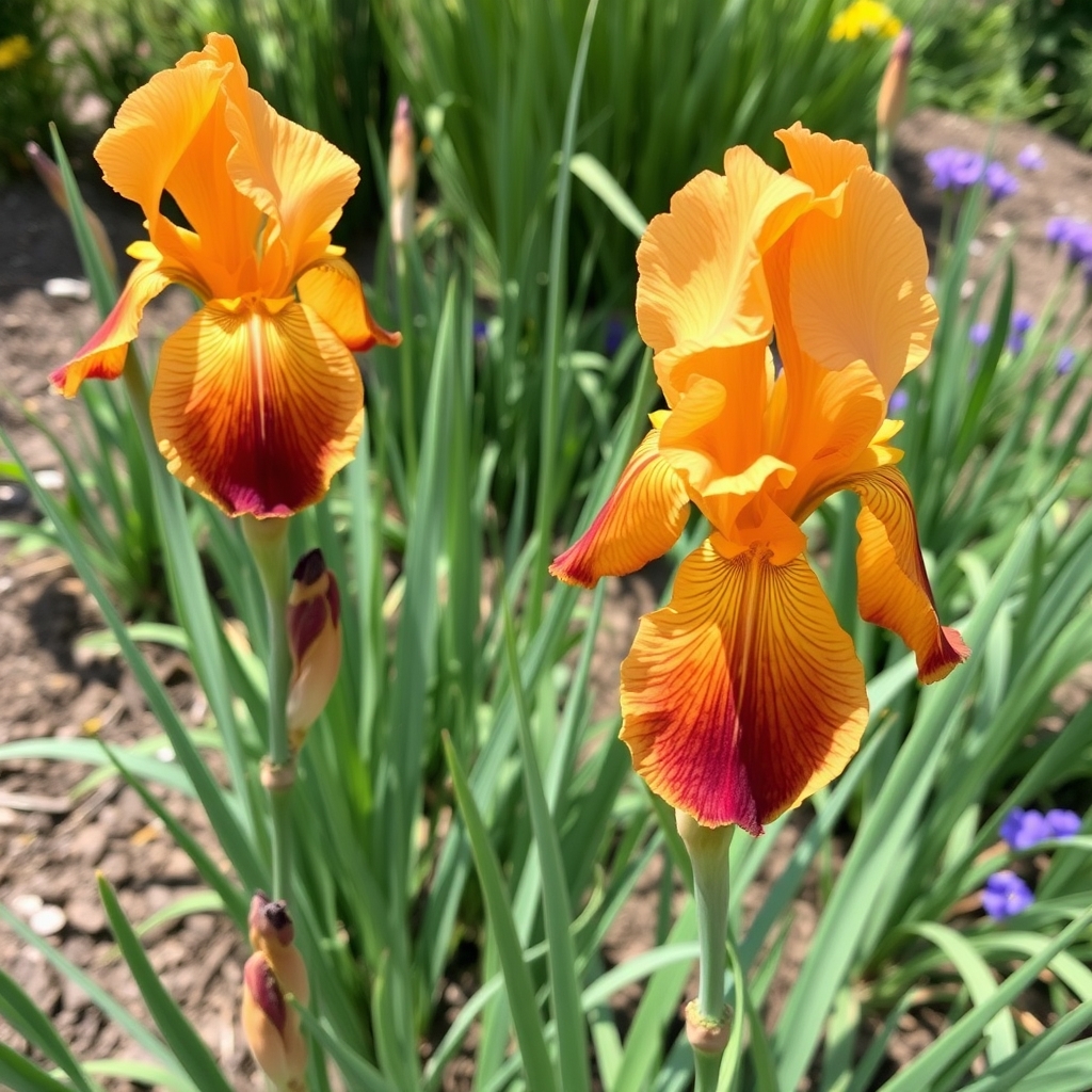 IRIS spuria Salmon Sunset