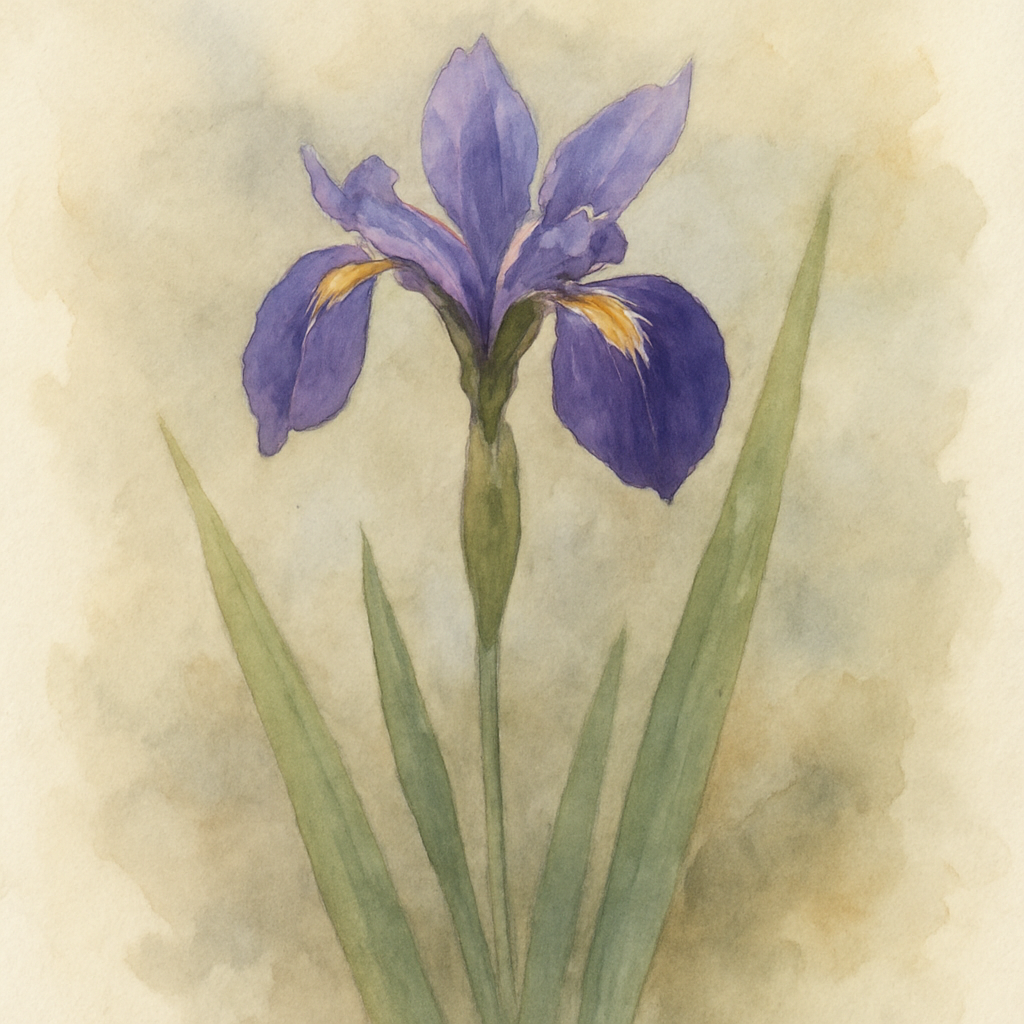 Iris versicolor Mysterious Monique