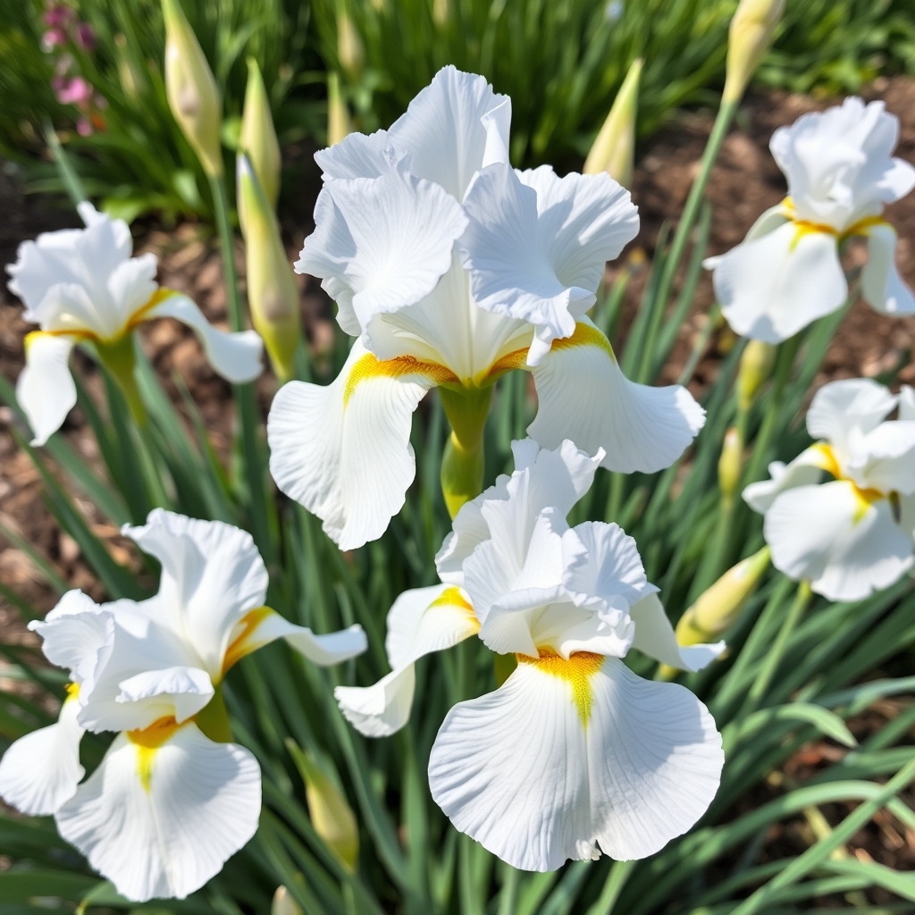 Iris White Swirl