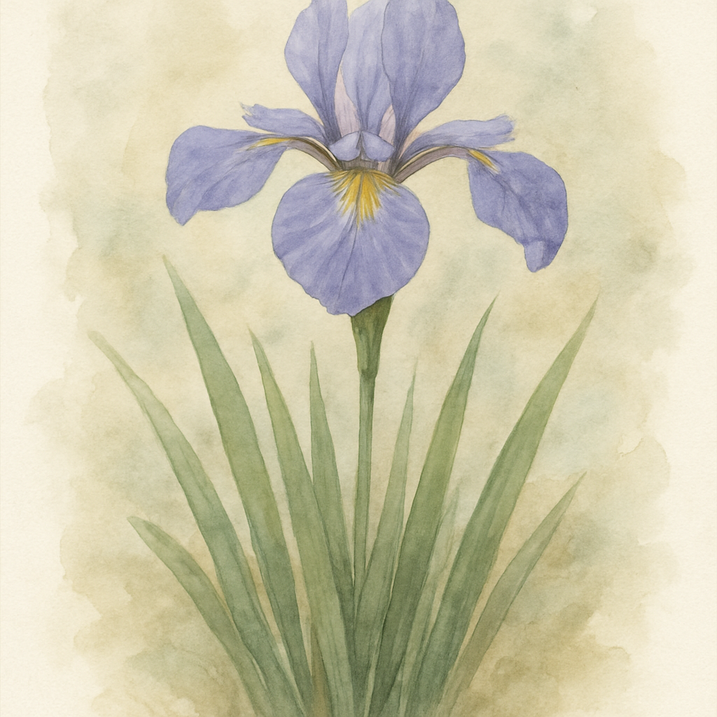 Iris × 'Sibtosa Lavender Landscape'