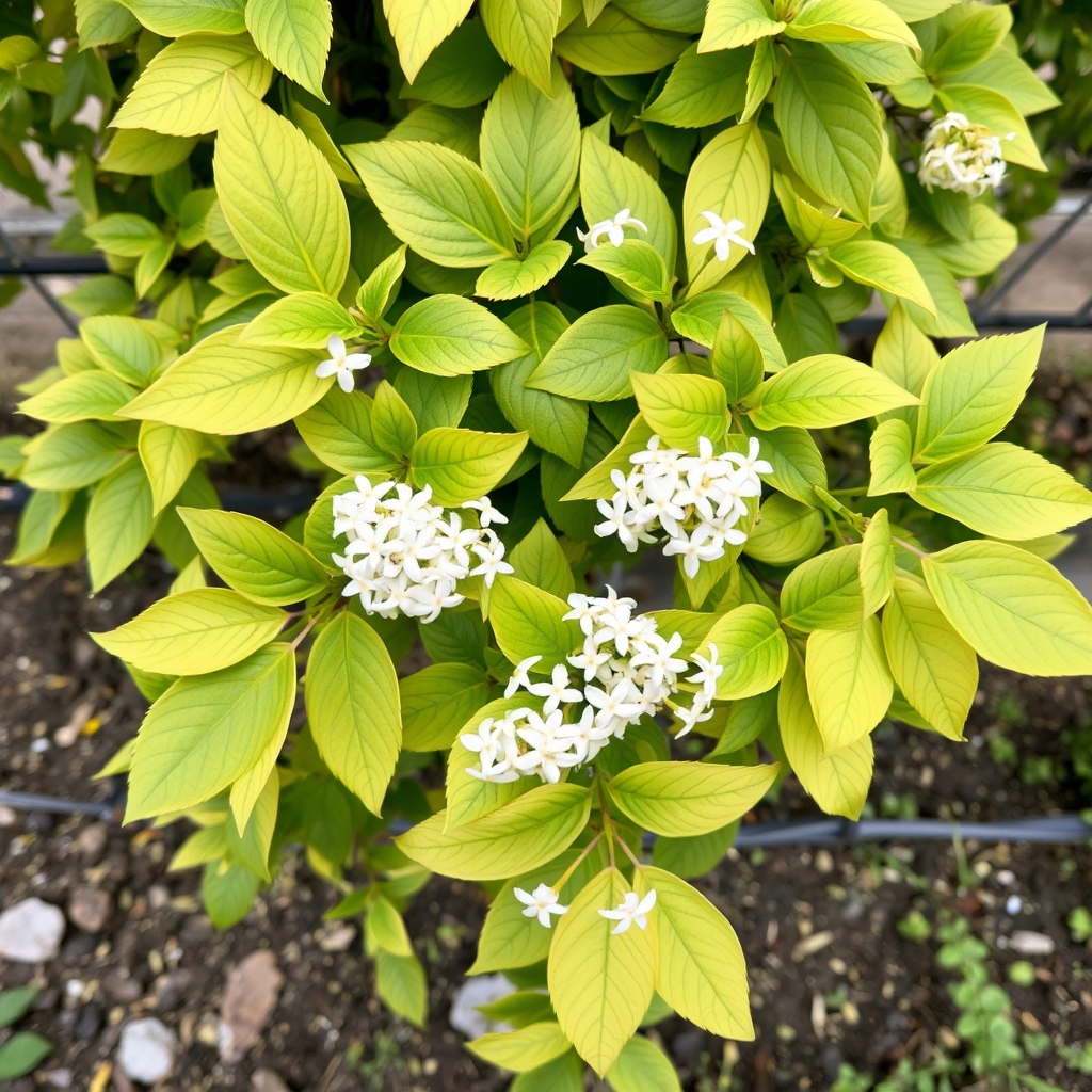 Jasminum officinale 'Aureovariegatum'