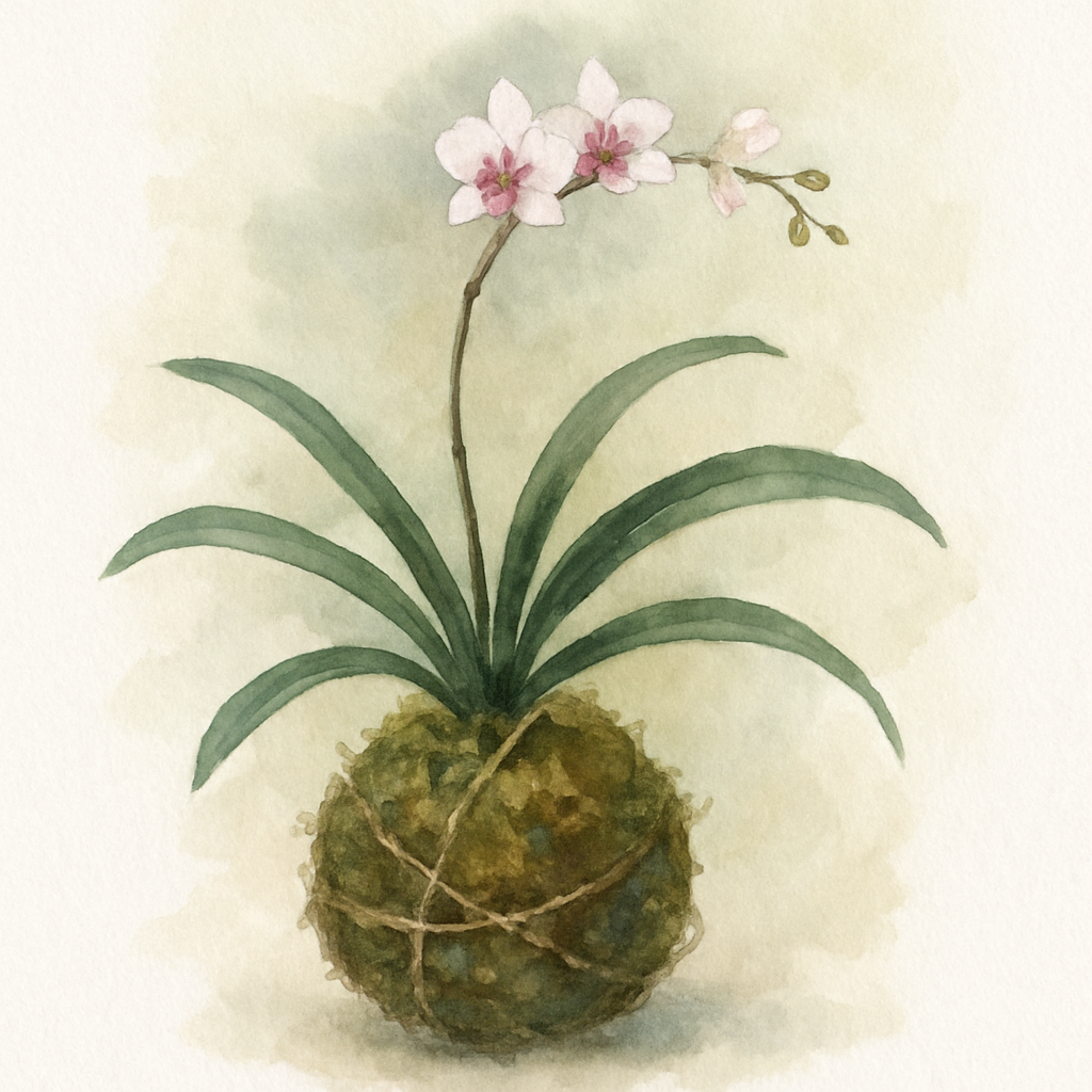 Kokedama Orchid