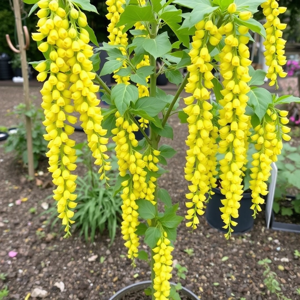Laburnum Anagyroides Yellow Rocket Potted Garden Trees 5 6.5ft 150/