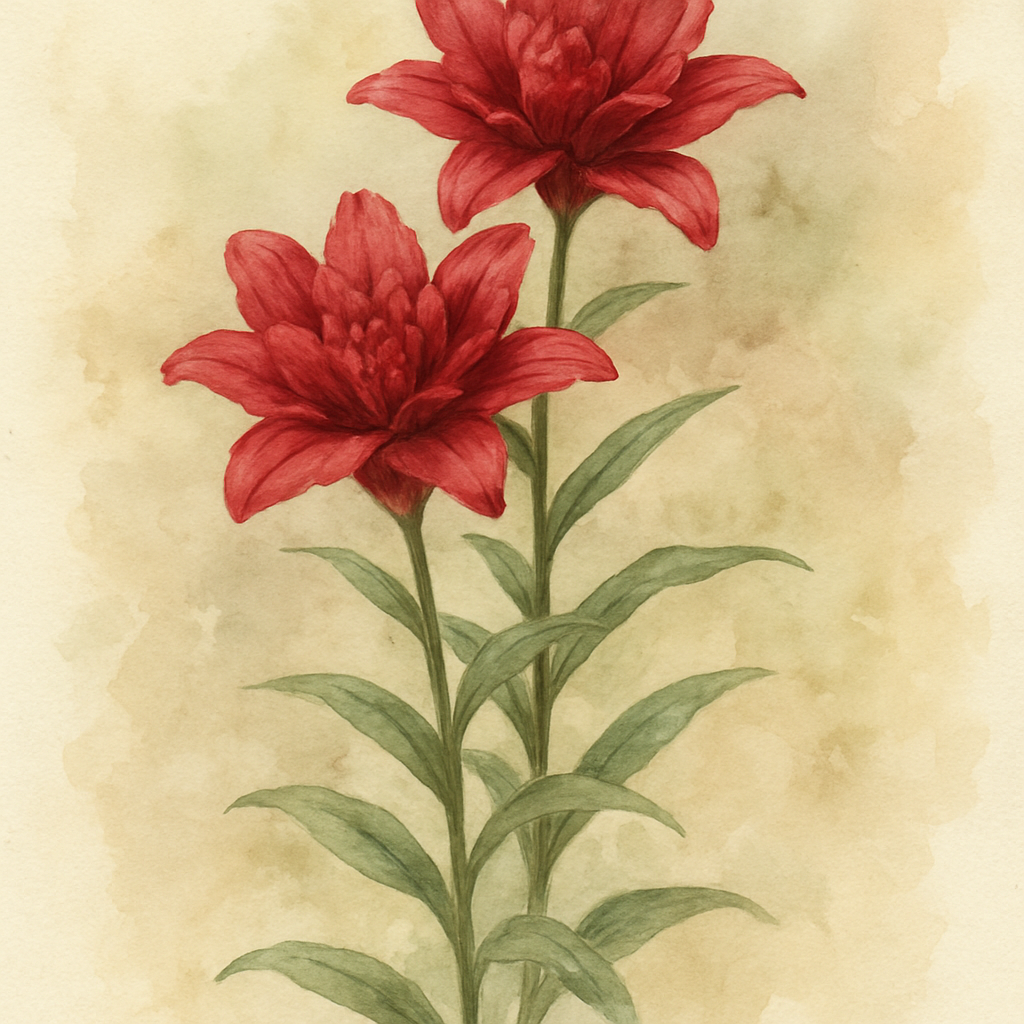 Lilium Double Asiatic ‘Red Twin’