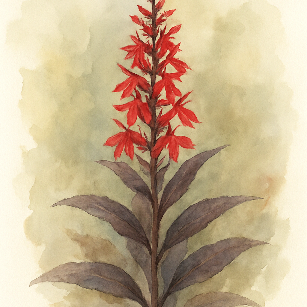 Lobelia 'Starship Scarlet Bronze Leaf'