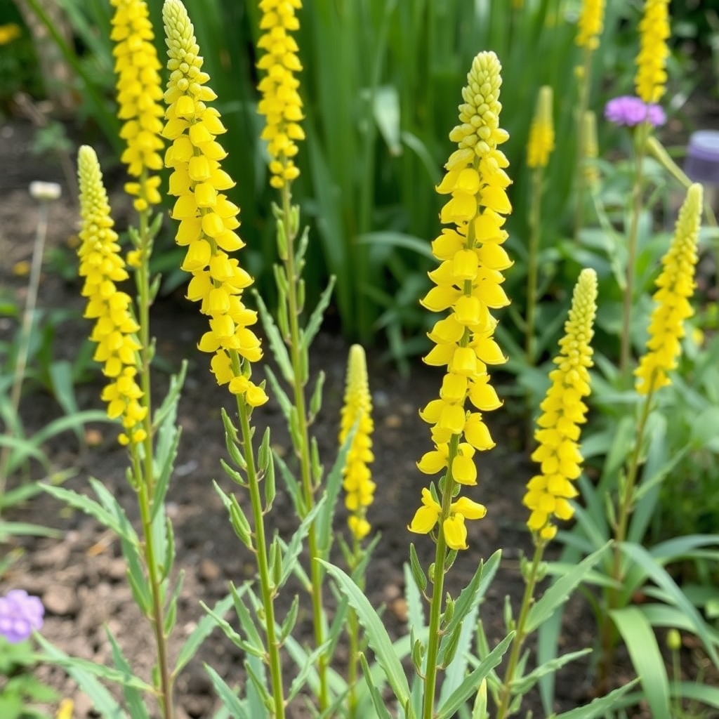 Lysimachia punctata (Golden Candles, Dotted loosestrife, yellow Loosestrife)